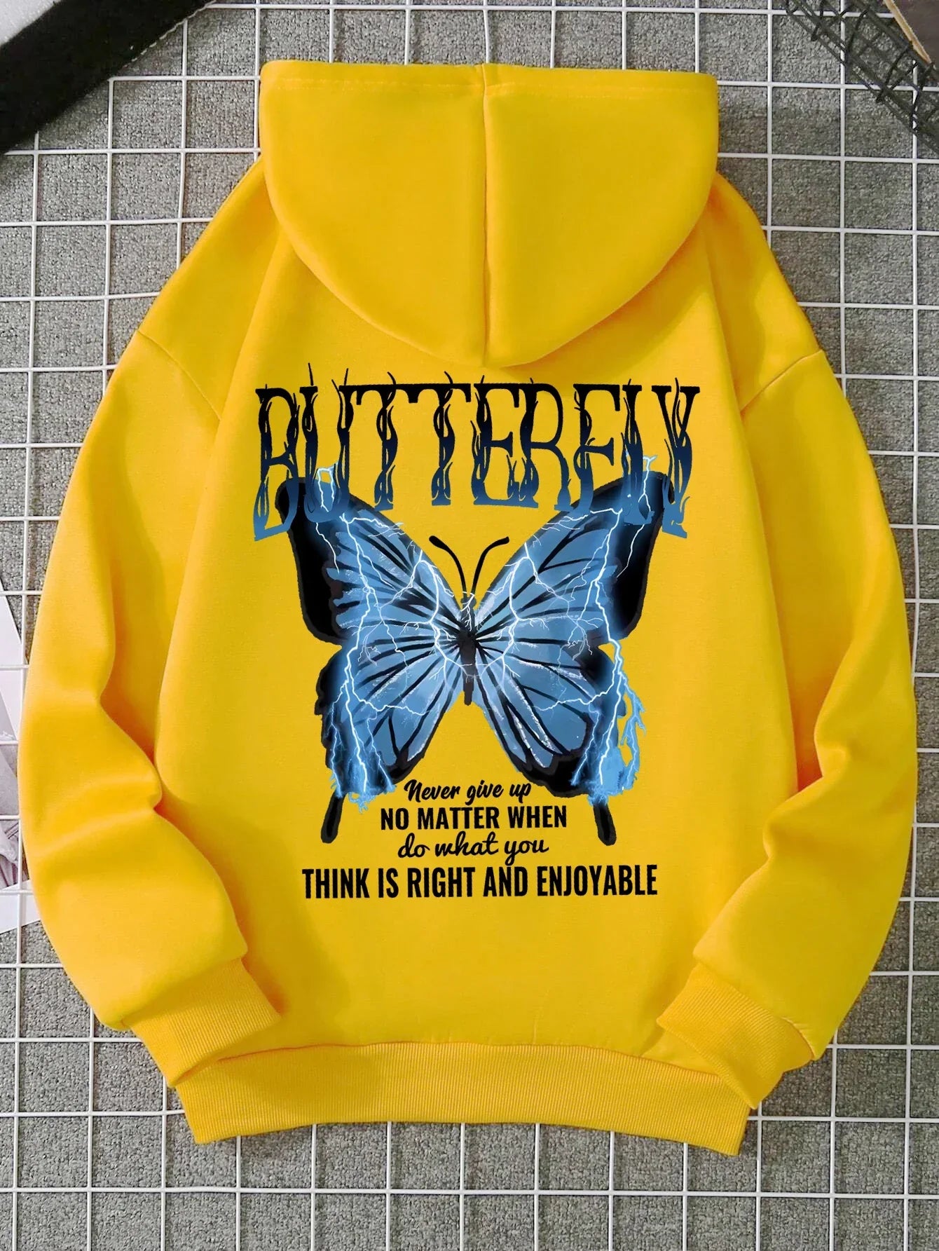 Butterfly Print Sweater – Oversized Unisex