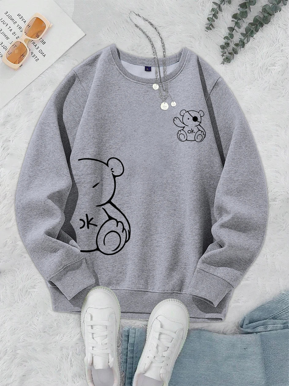 Unisex Cat Sweater β Minimalist Oversized Sweater with Cat Line Print