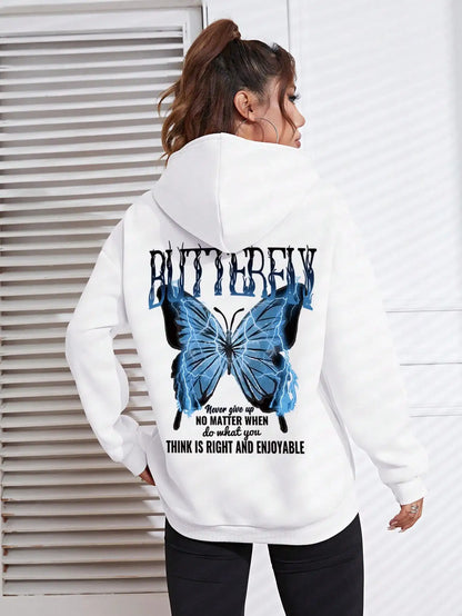 Butterfly Print Sweater – Oversized Unisex