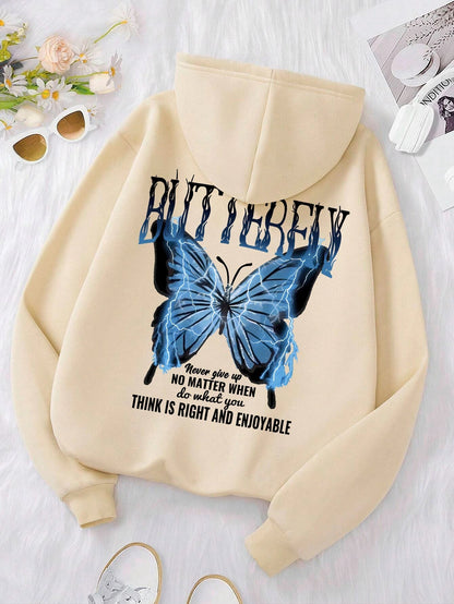 Butterfly Print Sweater – Oversized Unisex
