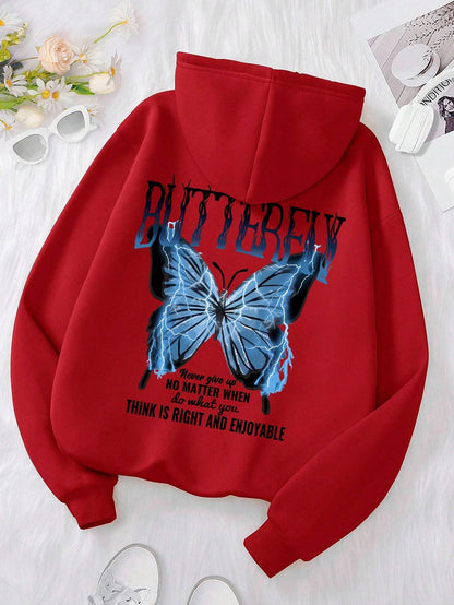 Butterfly Print Sweater – Oversized Unisex
